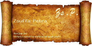 Zsuffa Petra névjegykártya